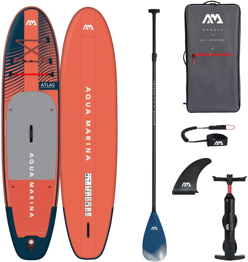 Aqua Marina Atlas 3.6 m Premium Aufblasbares Stand Up Paddle Board (iSUP) Paket, 366cm Länge