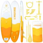 HUIIKE Stand Up Paddling Board mit Zubehör, Paddel, Finnen, Pumpe. Paddle Sup Board Aufblasbar Hohe Stabilität und Widerstandsfähigkeit. 305 x 84 x 15 cm, Belastbar bis 130 kg