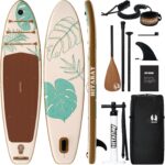 SUP Board Set, Stand Up Paddling Board Aufblasbar, 320cm 335cm stabil für Erwachsene bis 150 kg mit kompletten Zubehör Surfbrett für Anfänger