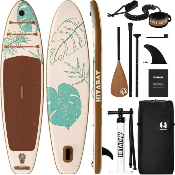 SUP Board Set, Stand Up Paddling Board Aufblasbar, 320cm 335cm stabil für Erwachsene bis 150 kg mit kompletten Zubehör Surfbrett für Anfänger
