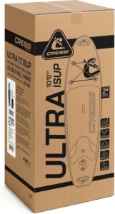 CRESSI seit 1946 - Ultra Isup/Kayak Set - Aufblasbares SUP Board für Erwachsene Große Stabilität Strapazierfähigkeit Komplett Zubehör Paddel Flosse Pumpe Leine Tasche_320x81x15 cm Max 130 kg