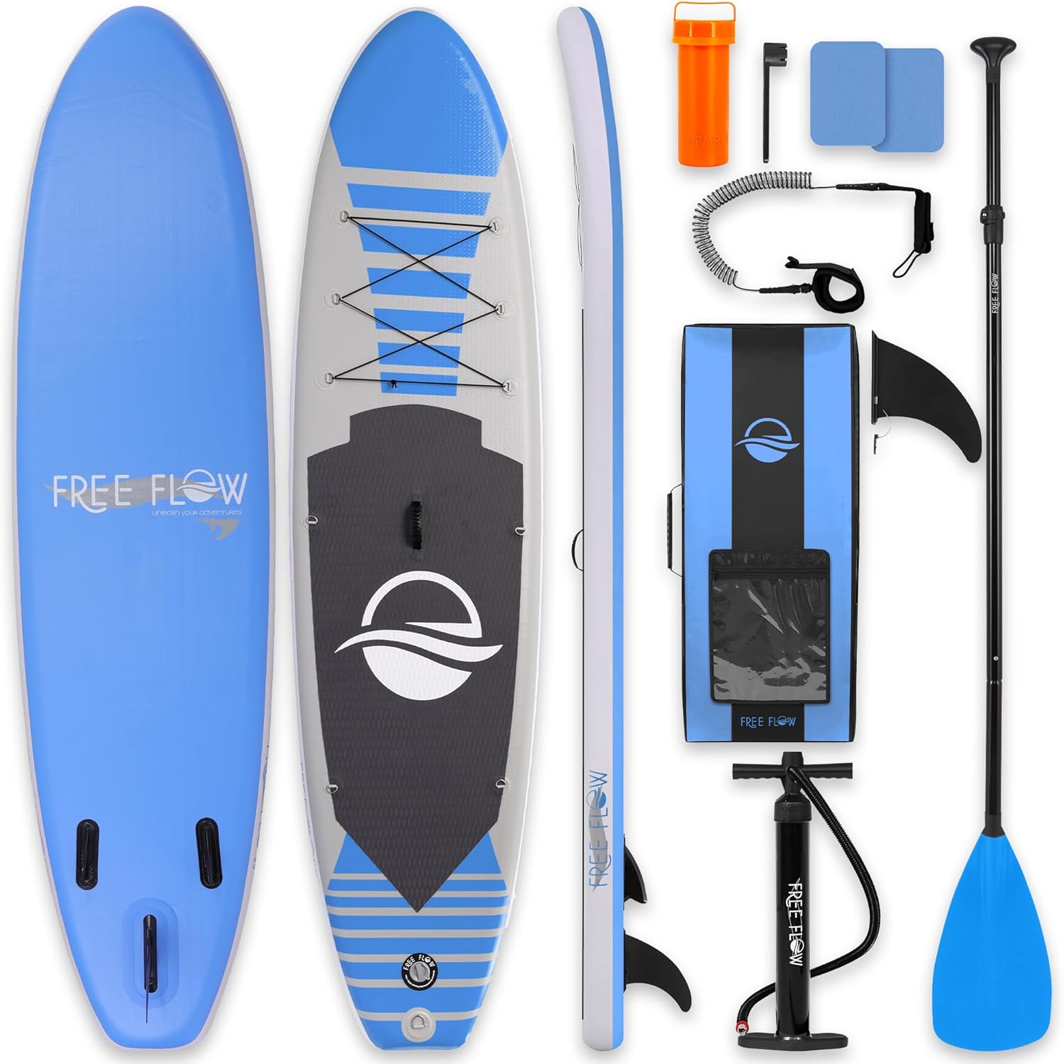 715PSseeDUL._AC_SL1500 SereneLife Stand Up Paddling Board Set, SUP Board Komplettes Zubehör, Stand Up Paddle Board für Kinder & Erwachsene, Surfbrett & Tragetasche, Paddle Set Anti-Rutsch mit Pumpe, Auflasbares Paddelbrett