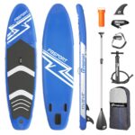FBSPORT Aufblasbares SUP Board, Stand Up Paddling Board, Aufblasbare Stand Up Paddle Board für Stand-Up Paddling 15CM Dick, Surfbrett Kit mit Verstellbares Aluminium SUP Paddel+Pumpe