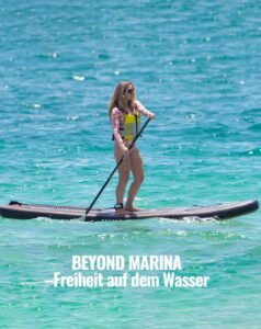 BEYOND MARINA Sup Board, Stand Up Paddling Board, Paddle Board, Aufblasbares Paddleboard Surfboard Wassersport, Max 200kg, Sitz, 2-in-1 Paddel, Pumpe, Rucksack, Leash, 320 x81 x15CM