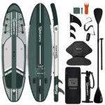 TIGERXBANG Aufblasbares Stand-Up-Paddle-Board mit Zubehör 335 × 86 × 15 cm, SUP Board für Erwachsene, Kollektion Shadow