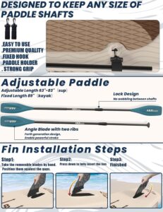 ABBOARD Stand Up Paddling Board Aufblasbar 335cm - Standup Paddle Board mit Premium Zubehör,SUP Board 200kg Tragkraft für 2 Personen Familien Anfänger