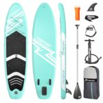 FBSPORT Aufblasbares SUP Board, Stand Up Paddling Board, Aufblasbare Stand Up Paddle Board für Stand-Up Paddling 15CM Dick, Surfbrett Kit mit Verstellbares Aluminium SUP Paddel+Pumpe