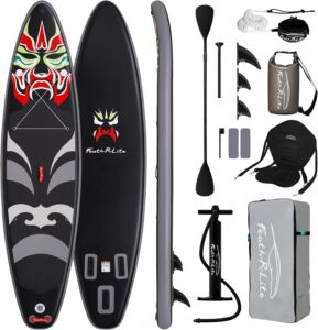 FEATH-R-LITE Aufblasbares Stand Up Paddle Board SUP mit Paddleboard Zubehör, Multifunktionale Paddle Boards Rutschfestes Deck Design für Erwachsene und Jugendliche