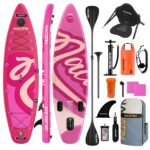 NACATIN 320cm (10ft 6in) aufblasbares SUP Board mit Sitz für Erwachsene, Stand Up Paddling Board mit Doppelpaddel, Kajaksitz, Rucksack, Tragegurt, Trockentasche, Reparaturset, für See, Fluss, Yoga