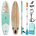FBSPORT Aufblasbares SUP Board, Stand Up Paddling Board, Aufblasbare Stand Up Paddle Board für Stand-Up Paddling 15CM Dick, Surfbrett Kit mit Verstellbares Aluminium SUP Paddel+Pumpe