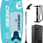 CRESSI seit 1946 - Ultra Isup/Kayak Set - Aufblasbares SUP Board für Erwachsene Große Stabilität Strapazierfähigkeit Komplett Zubehör Paddel Flosse Pumpe Leine Tasche_320x81x15 cm Max 130 kg