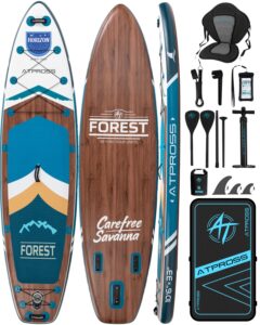 Stand Up Paddling Board mit Sitz & Zubehör Set, 320x84cm Extra Breit SUP Board für 2 Personen, 200kg Tragkraft, Rutschfestes Stand Up Paddle zum Surfen
