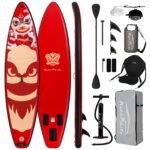 FEATH-R-LITE Aufblasbares Stand Up Paddle Board SUP mit Paddleboard Zubehör, Multifunktionale Paddle Boards Rutschfestes Deck Design für Erwachsene und Jugendliche