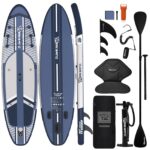 TIGERXBANG Aufblasbares Stand-Up-Paddle-Board mit Zubehör 335 × 86 × 15 cm, SUP Board für Erwachsene, Kollektion Shadow