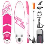 FBSPORT Aufblasbares SUP Board, Stand Up Paddling Board, Aufblasbare Stand Up Paddle Board für Stand-Up Paddling 15CM Dick, Surfbrett Kit mit Verstellbares Aluminium SUP Paddel+Pumpe
