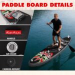 FEATH-R-LITE Aufblasbares Stand Up Paddle Board SUP mit Paddleboard Zubehör, Multifunktionale Paddle Boards Rutschfestes Deck Design für Erwachsene und Jugendliche