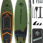 Stand Up Paddling Board, 320cm Stand Up Paddle mit Reichhaltigem Zubehör, SUP Board 200kg Tragkraft mit Eva-Rutschfestem Deck, Aufblasbare Paddleboard Geeignet für Erwachsene