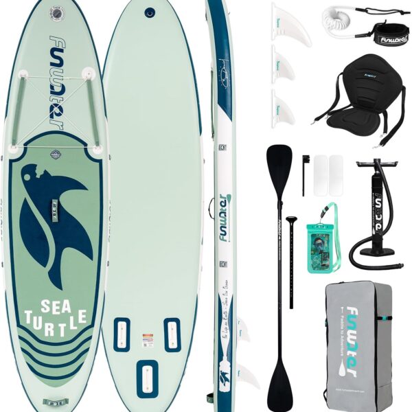 FunWater Stand Up Paddling Board 320 cm & 350 cm–SUP für 2 Personen/Familien,mit komplettem Zubehör,Doppellagiges PVC,anfängerfreundlich,Aufblasbares Paddle Board für Erwachsene & Einsteiger