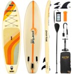 Portal Stand Up Paddle Board, 10'6x33x6 Aufblasbare Paddle Boards mit SUP-Zubehör inklusive Tragetasche, Handpumpe, Paddel, Leine, Flosse, Reparaturset, wasserdichte Handyhülle