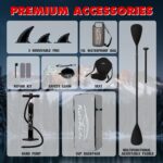 FEATH-R-LITE Aufblasbares Stand Up Paddle Board SUP mit Paddleboard Zubehör, Multifunktionale Paddle Boards Rutschfestes Deck Design für Erwachsene und Jugendliche