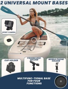 ABBOARD Stand Up Paddling Board Aufblasbar 335cm - Standup Paddle Board mit Premium Zubehör,SUP Board 200kg Tragkraft für 2 Personen Familien Anfänger