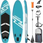 FBSPORT Aufblasbares SUP Board, Stand Up Paddling Board, Aufblasbare Stand Up Paddle Board für Stand-Up Paddling 15CM Dick, Surfbrett Kit mit Verstellbares Aluminium SUP Paddel+Pumpe