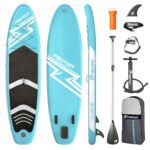 FBSPORT Aufblasbares SUP Board, Stand Up Paddling Board, Aufblasbare Stand Up Paddle Board für Stand-Up Paddling 15CM Dick, Surfbrett Kit mit Verstellbares Aluminium SUP Paddel+Pumpe