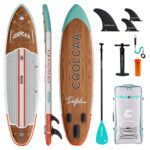COOLCAA SUP Board, 355cm (Extra Groß) Stand Up Paddling Board, Aufblasbares Stand-Up Paddle Board mit 86cm Extra Breit, Fishing Paddleboard mit Zubehör & Tragetasche für Adults, 222 kg