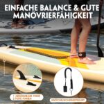 Portal Stand Up Paddle Board, 10'6x33x6 Aufblasbare Paddle Boards mit SUP-Zubehör inklusive Tragetasche, Handpumpe, Paddel, Leine, Flosse, Reparaturset, wasserdichte Handyhülle