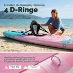 SantasupAufblasbares Stand Up Paddle Board 320/335cm Surfbrett SUP Komplettes Paddleboard Zubehör Verstellbares Paddel,Pumpe und Komplettes Zubehör SUP Board Set für Jugen und Erwachsene