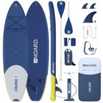 NOARD SUP Board aufblasbar Double-Layer-Dropstitch 326 cm bis 140 kg | Komplett-Set inklusive Paddel, Doppelhub-Pumpe, Rucksack, Leash und Drybag
