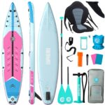 Niphean 380 cm Stand Up Paddling Board, 280 kg Tragfähigkeit Touring SUP Board mit Komplettem SUP-Zubehör&Kickpad, Stabiles Inflatable Paddle Board for Adults Racing-Surfing (Anfängerfreundlich)