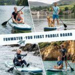 FunWater Stand Up Paddling Board 320 cm & 350 cm–SUP für 2 Personen/Familien,mit komplettem Zubehör,Doppellagiges PVC,anfängerfreundlich,Aufblasbares Paddle Board für Erwachsene & Einsteiger