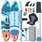 ZLX Stand Up Paddling Board 350x89cm,SUP Board Set,Stand Up Paddle mit Einzigartige Mittelfinne,Rutschfester Deckpad,Standup Paddle Board 250kg Tragkraft,für Erwachsene,Anfänger,alle Könnensstufen