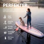 NOARD SUP Board aufblasbar Double-Layer-Dropstitch 326 cm bis 140 kg | Komplett-Set inklusive Paddel, Doppelhub-Pumpe, Rucksack, Leash und Drybag