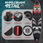 FEATH-R-LITE Aufblasbares Stand Up Paddle Board SUP mit Paddleboard Zubehör, Multifunktionale Paddle Boards Rutschfestes Deck Design für Erwachsene und Jugendliche