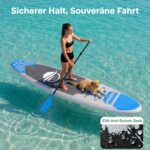 SereneLife Stand Up Paddling Board Set, SUP Board Komplettes Zubehör, Stand Up Paddle Board für Kinder & Erwachsene, Surfbrett & Tragetasche, Paddle Set Anti-Rutsch mit Pumpe, Auflasbares Paddelbrett