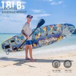 UPWELL Premium Stand Up Paddling Board Aufblasbar, SUP Board Set mit Sitz, 204kg Tragkraft für 2 Personen, Komplettes Zubehör inkl. Verstellbarem Paddel für Anfänger