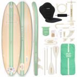 HUIIKE Stand Up Paddling Board mit Zubehör, Paddel, Finnen, Leash, Pumpe, Rucksack. SUP-Board Aufblasbar Hoher Stabilität und Widerstandsfähigkeit. Zum Kajak Umbaubar 305-365 cm, trägt 130-170 kg