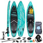 Aqua Spirit Sup Board mit Sitz | Kajak Aufblasbar Barracuda Stand Up Paddling Board 320x81x15cm Für Standup Paddle Board bis 150KG mit Sup Sitz, Doppelpaddel, Pumpe, Tasche & Zubehör Sup Set