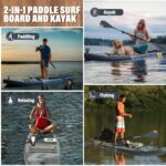 AKSPORT 11' aufblasbares SUP Board mit Premium-Zubehörset 34 Zoll extra breit rutschfeste Deckoberfläche, Stand Up Paddling Board für Erwachsene Jugendliche alle Level
