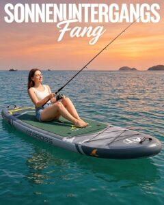 Stand Up Paddling Board mit Sitz & Zubehör Set, 320x84cm Extra Breit SUP Board für 2 Personen, 200kg Tragkraft, Rutschfestes Stand Up Paddle zum Surfen