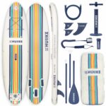 HUIIKE Stand Up Paddling Board mit Zubehör, Paddel, Finnen, Pumpe. Paddle Sup Board Aufblasbar Hohe Stabilität und Widerstandsfähigkeit. 305 x 84 x 15 cm, Belastbar bis 130 kg