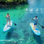 UPWELL Premium Stand Up Paddling Board Aufblasbar, SUP Board Set mit Sitz, 204kg Tragkraft für 2 Personen, Komplettes Zubehör inkl. Verstellbarem Paddel für Anfänger