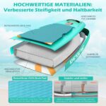 NACATIN 320cm (10ft 6in) aufblasbares SUP Board mit Sitz für Erwachsene, Stand Up Paddling Board mit Doppelpaddel, Kajaksitz, Rucksack, Tragegurt, Trockentasche, Reparaturset, für See, Fluss, Yoga