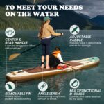 SUP Board Set, Stand Up Paddling Board Aufblasbar, 320cm 335cm stabil für Erwachsene bis 150 kg mit kompletten Zubehör Surfbrett für Anfänger