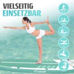 Fitleap Premium Stand Up Paddle Board aufblasbar - SUP Board Set mit Hochdruckpumpe, verstellbarem Paddel und Rucksack - Ideal für Anfänger und Profis - Perfekt für Yoga, Surfen und Wassersport