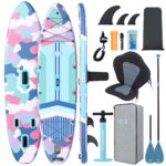 ZLX Stand Up Paddling Board 350x89cm,SUP Board Set,Stand Up Paddle mit Einzigartige Mittelfinne,Rutschfester Deckpad,Standup Paddle Board 250kg Tragkraft,für Erwachsene,Anfänger,alle Könnensstufen