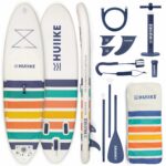 HUIIKE Stand Up Paddling Board mit Zubehör, Paddel, Finnen, Pumpe. Paddle Sup Board Aufblasbar Hohe Stabilität und Widerstandsfähigkeit. 305 x 84 x 15 cm, Belastbar bis 130 kg