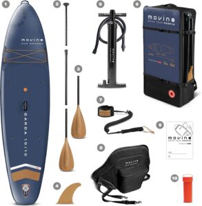 MOVINO Garda Allround 10’10" (330x81x15cm) 2in1 SUP Stand Up Paddling Board Set Aufblasbares Standup Paddle Board Leicht Sup Boards Und Zubehör Wasser Sport Welded Rail bis 150 kg